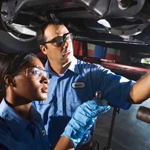 People Working on Car